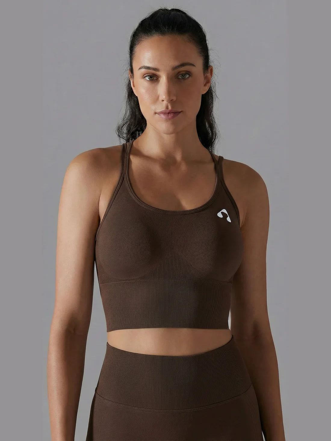 Boost Brown Crossback Sports Top