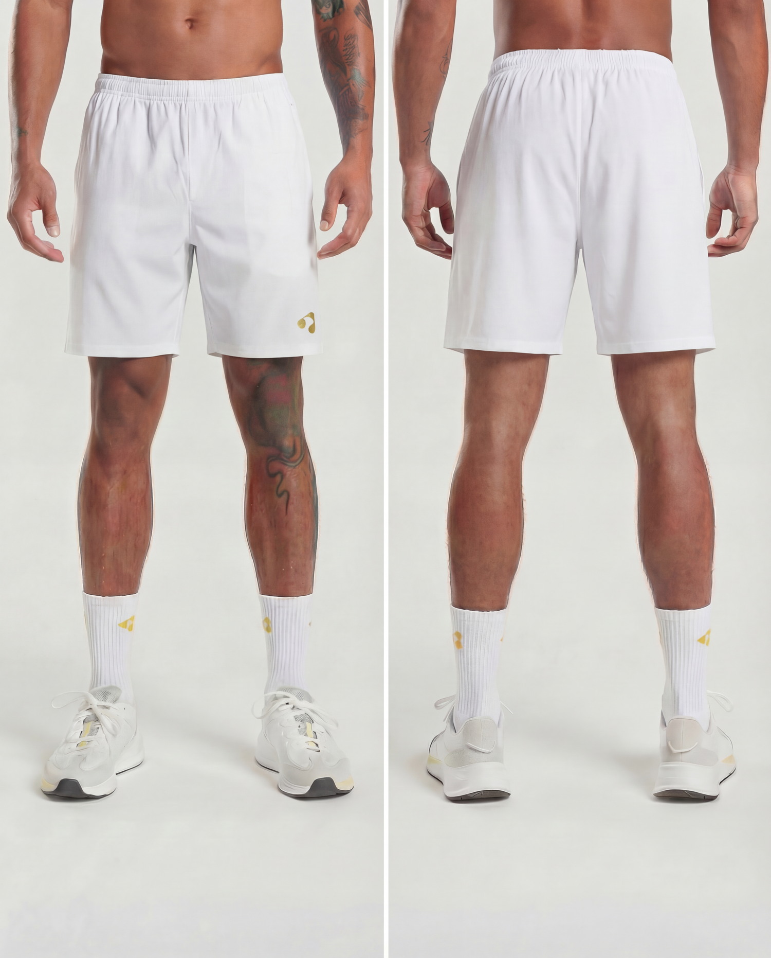 BoostCourt Shorts - White/Gold