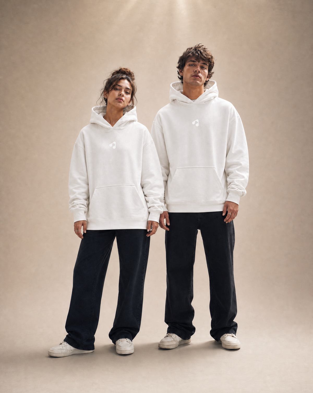 Boost Everyday Relaxed Fit White Hoodie