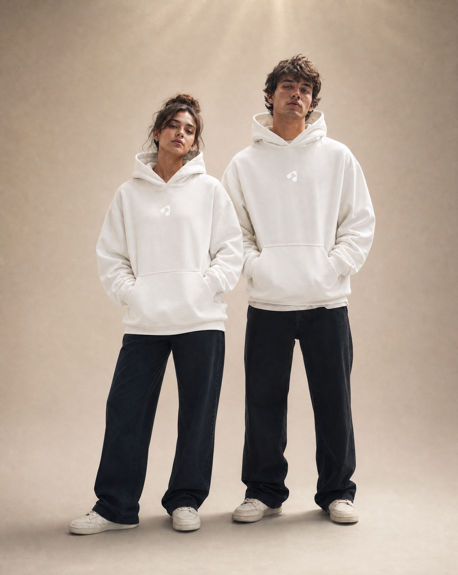 BoostEveryday Relaxed Fit White Hoodie – Unisex Hoodie