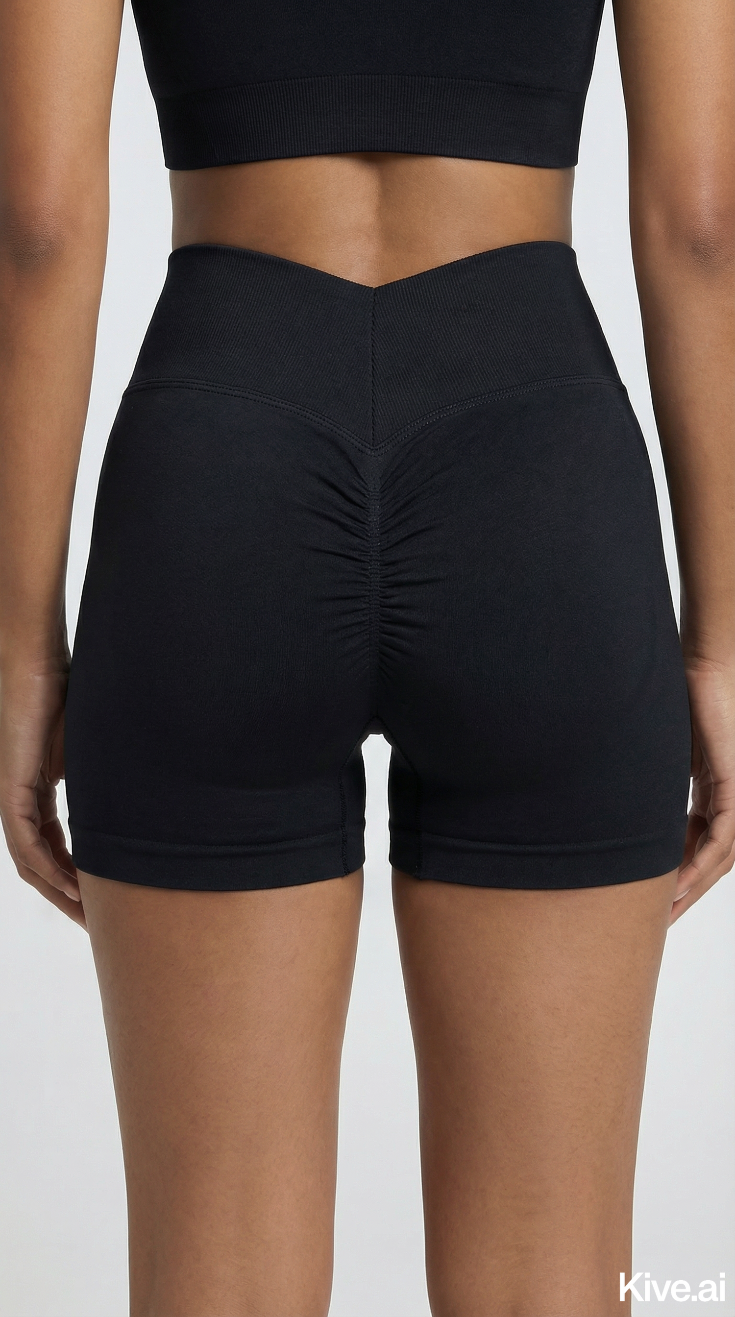 Boost Black High-Waisted Scrunch Shorts