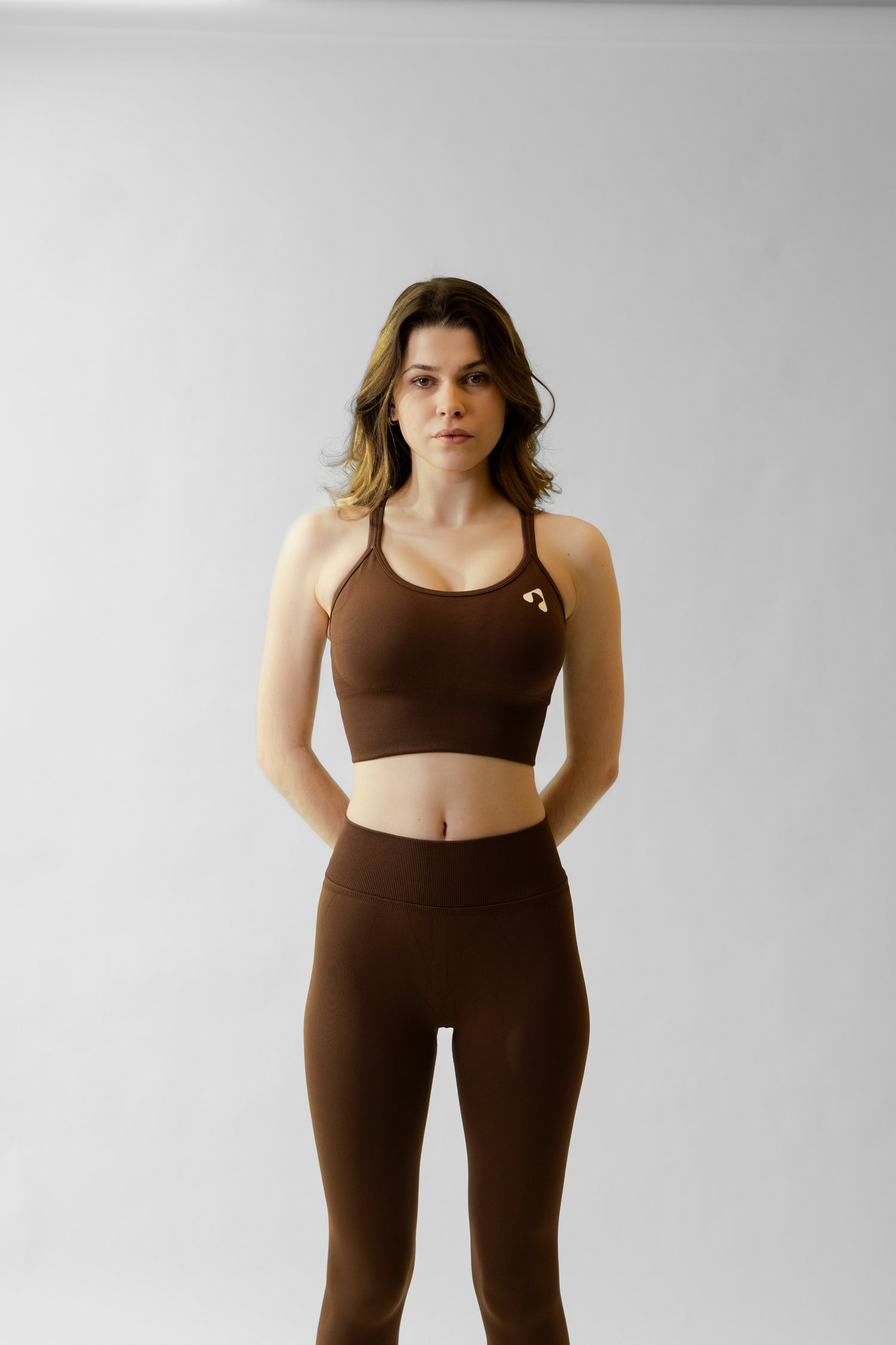 Boost Brown Crossback Sports Top