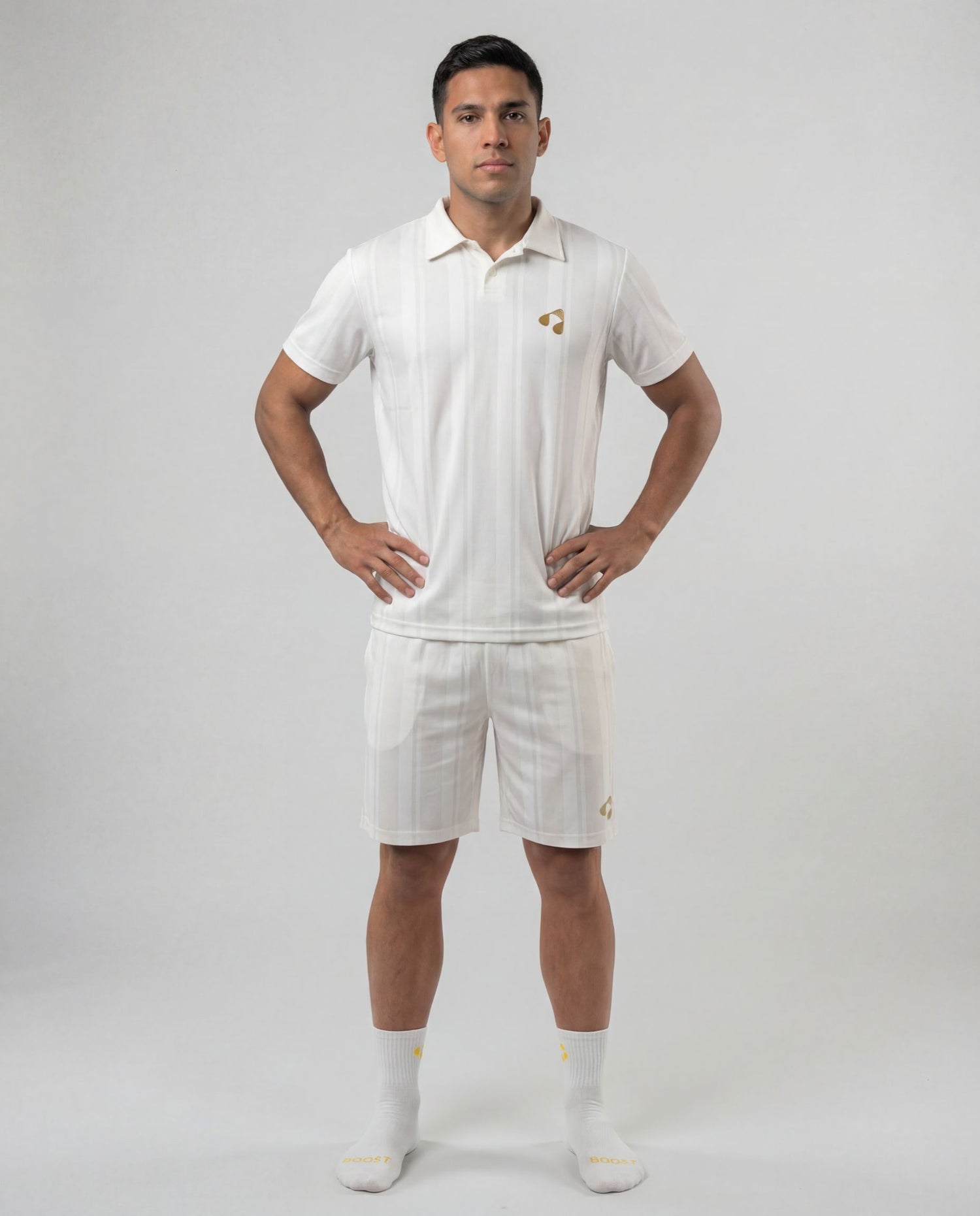 BoostCourt Polo White/Gold