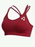 Burgunder Cross-Strap Sports Bra – Boost Sportswear