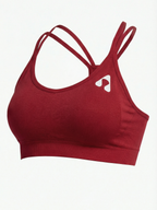 Burgunder Cross-Strap Sports Bra – Boost Sportswear