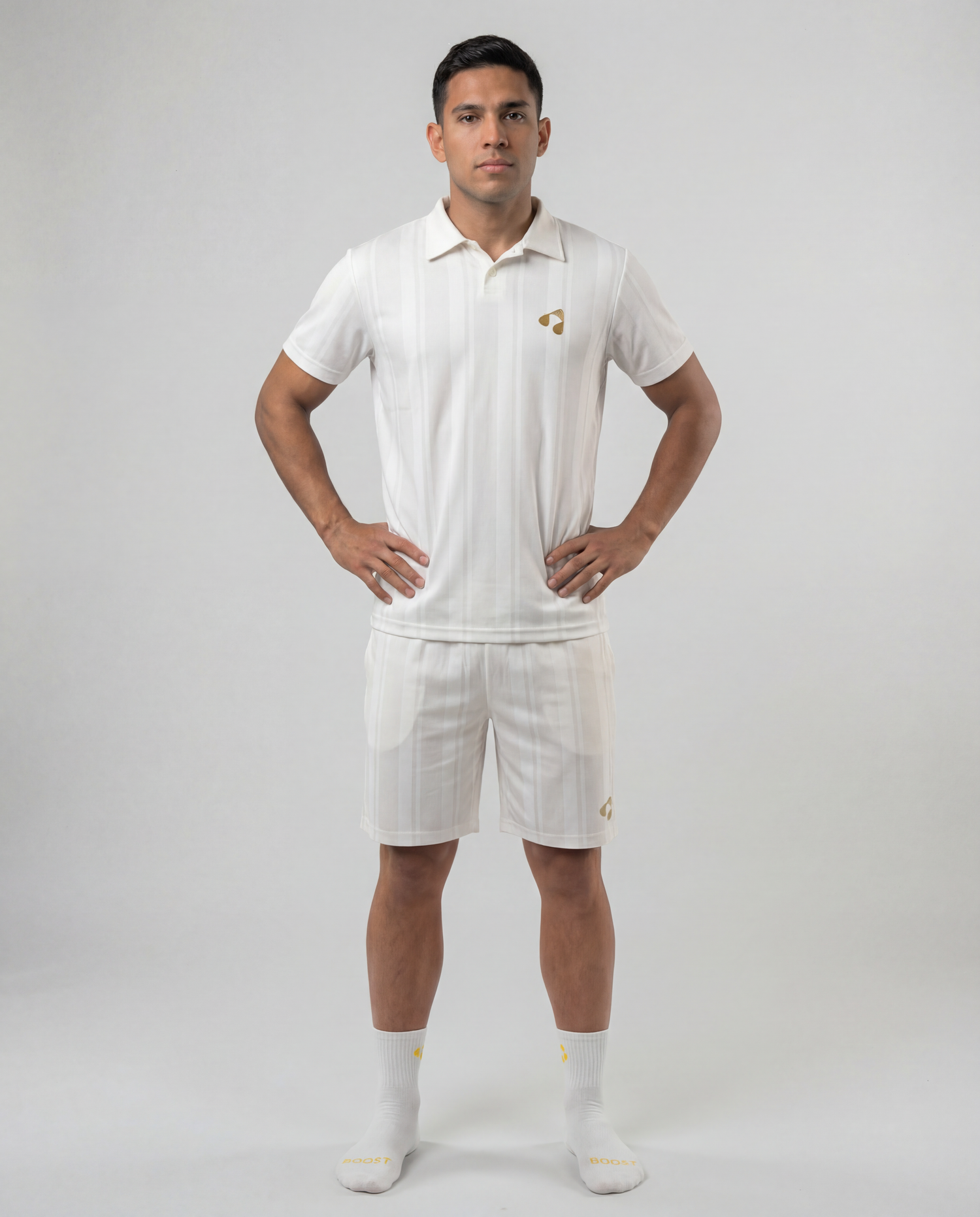 BoostCourt Polo White/Gold