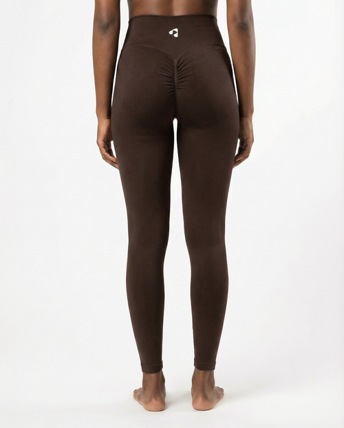 Boost Brown High-Waisted Scrunch Tights