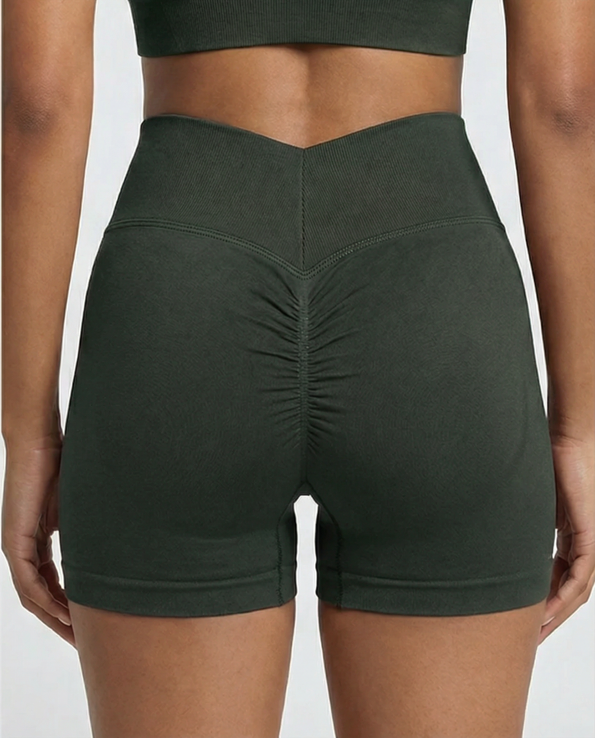 Boost Grey High-Waisted Scrunch Shorts